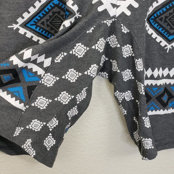 Retro Distrikt Men's Sz XL Grey Aztec Print Drawcord Casual Board Shorts - Picture 6 of 13